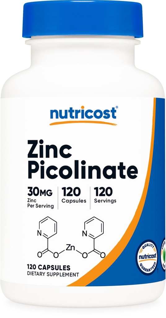 Nutricost Sinkkipikolinaatti 30 mg, 120 kapselia - Gluteeniton ja ei-GMO