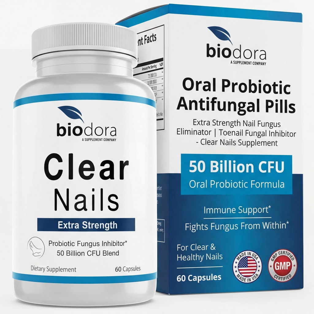Clear Nails - Extra Strength - Probiootti Sieni-inhibiittori - 50 miljardia PMY