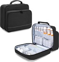 Damero Pill Bottle Organizer, Medicine Bottles Storage Bag Medication Travel Carrying Case för Pill Organizer, vitaminer, medicinska kosttillskott, svart, patentdesign