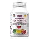 Andrew LESSMAN Andrew's Five Suosikit 240 kapselia - Tarjoaa 200 mg Jokainen Coenzyme Q-10, Resveratrol, EGCG, Pomegranaatti ja Alpha Lipoic Acid, Tehokas anti-oksidantti tuki, Ei lisäaineita