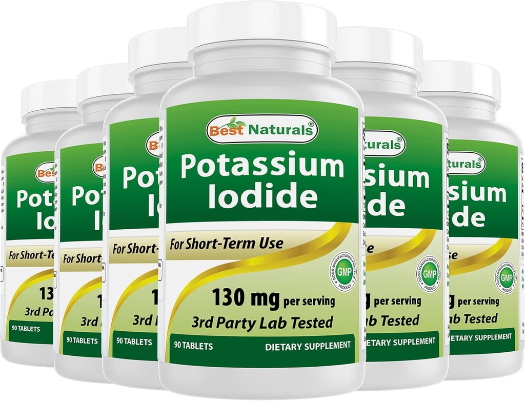 Best Naturals Kalium Iodide 130 mg per tarjoilu - ravintolisä, 90 tablettia (6)