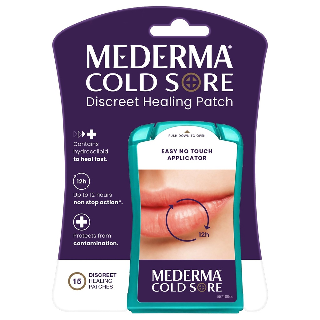 Mederma Kuume Läpipainopakkaus Heikko parantaa Patch - Patch, joka suojaa ja kätkee kylmät sairaudet - 15
