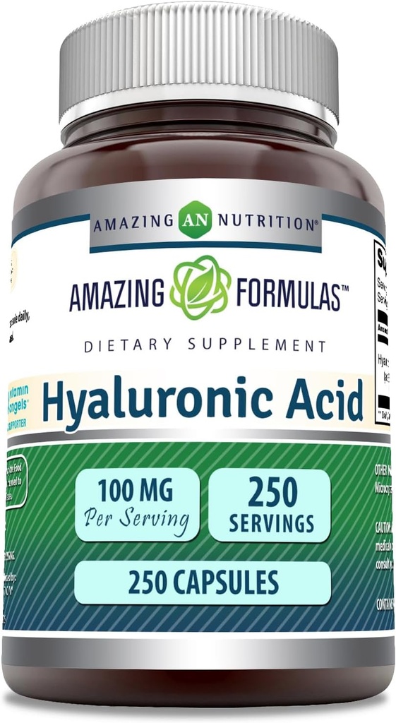 Hämmästyttävä Formula Hyaluronic Acid 100mg 250 kapselit Supplement ...