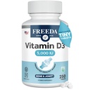 FREEDA Vitamin D3-5000 IE - Pure High Potency Kosher Supplement Tablets - Bone and Muscle Health, Calcium Absorption, Immune Support for Men and Women * - 250 Count