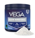 Vega Micronized Creatine Monohydraatti Powder, makuamaton ... 5g puhdas vegaaninen Creatine miehille & naisille, vahvuus, suorituskyky & lihasten kasvu, 100 tarjoilua (17,6 oz)