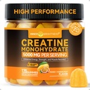 Inner Brightness Creatiini Monohydraatti Miehet ja naiset 5000 mg, 3. puolue testattu, Creatiini purukumia lihasten kasvua, voimaa ja energiaa tuki, sokeriton, vegaaninen, 120 kreivi, Mango Passionhedelmät