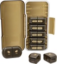 Weekly Pill Organizer 2 Times a Day, Moisture-Proof, Detachable Compartments, AM PM Pill Box 2X 7 Day, Travel Pill Organizer för Pills/Fish Oil/Medication/Vitamin/Supplements (Brown)