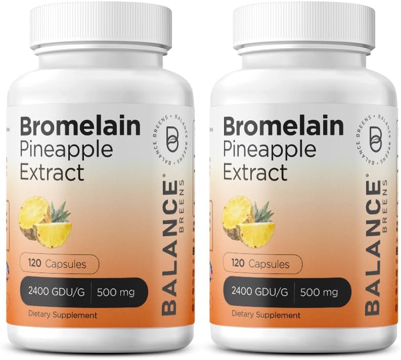 Balancebreens Bromelain 500 mg, 120 kapselia - ananasuute Dgestive Enzyme, tukee digestio ja yhteinen terveys täydentää