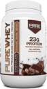 Pure Label Nutrition 100% Grass-Fed, Chocolate Whey Concentrate Protein Powder (24g) med viktiga aminosyror, för Pre och Post Workout Recovery & Muscle Building, Low Fat & Low Carbs - 2lbs