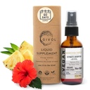 Tri Magnesium Complex - Magnesium Biglycinate, Citrate & Taurate Liquid Spray 300mg w / Raw Vitamin C för att främja lugn, kroppsdekompression - Hibiscus & Pineapple Flavor 60ml (2oz)