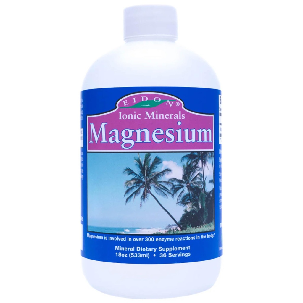 Eidon Liquid Magnesiumkonsentraatti - ioni Magnesiumtippa täydentää aikuisille, miehille ja naisille, tukee lihasten rentoutumista, biosaatavana, ei lisäaineita tai säilöntäaineita - 18 oz