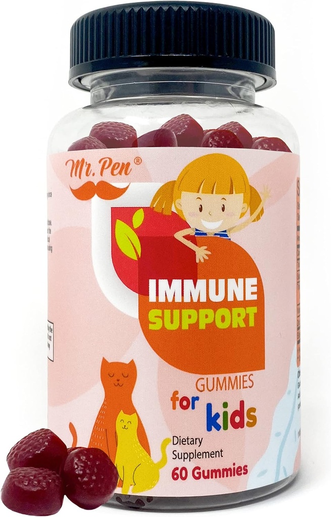Mr. Pen Elderberry C-vitamiini Sinkki Gummies lapsille 60 Count 