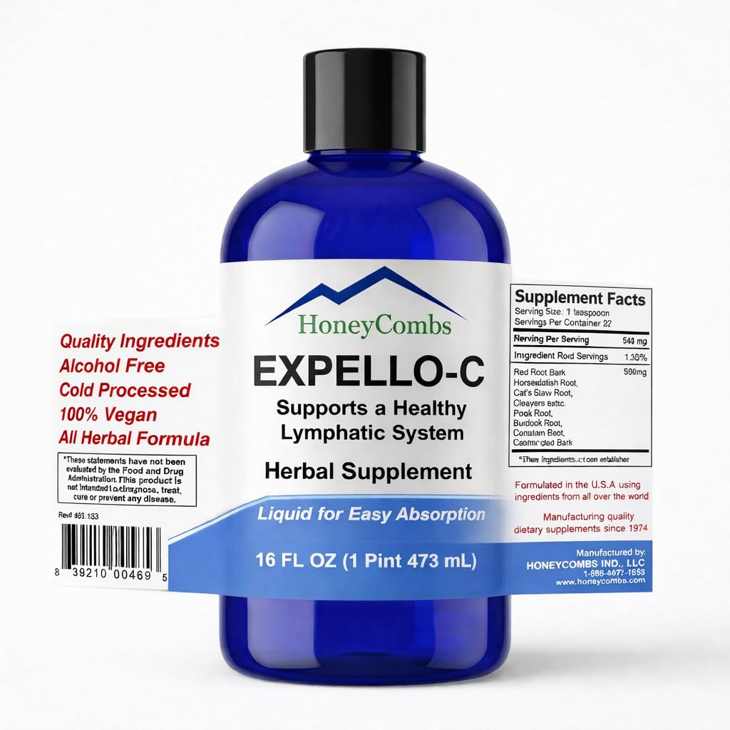 Expello- C - Ultimate Cellular Detox . Puhdista ja detox. Echinacea, Goldenseal & Red Clover Supplement.