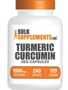 BulkSupplements.com Turmeric Extract kapselit - Turmeerinen lisäravinteet, kurkuma Curcumin täydentää 1000 mg - Gluteeniton, 240 Veg kapselit (pakkaus 1)