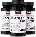 Force Factor LeanFire PM, laihtuminen pillereitä naisille ja miehille, rasvanpolttaja ja yön yli laihtuminen pillereitä polttaa rasvaa, lisätä aineenvaihduntaa, ja parantaa unta uskomattomia tuloksia, 60 Count (Pack of 3)