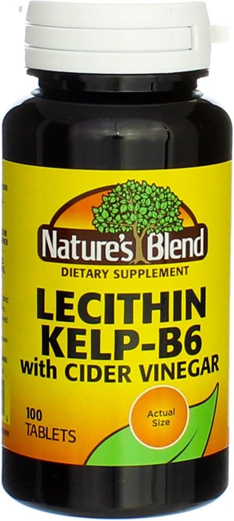 Naturens Blend Lecithin Kelp-B6 med Cider Vinegar 100 Tabs (Model: 079854600704)