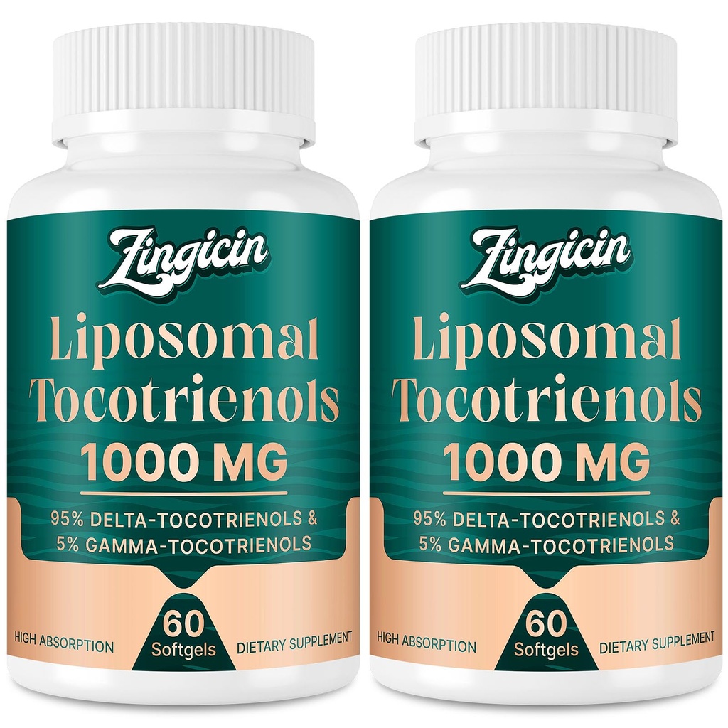 Vitamin E Tocotrienols - Liposomal Tocotrienols Supplement 1000mg, Mycket Absorbable Delta Tocotrienol och Gamma Tocotrienol för Benhälsa och Antioxidant Support, 120 Softgels