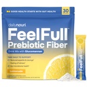 Daily Nouri FeelFull Prebiotic Fiber Drink Mix | Stöder Natural Fullness, Appetite & Cravings Control, Gut & Metabolic Health | Oligofruktos, Glucomannan & Chromium | 30 Stick Packs