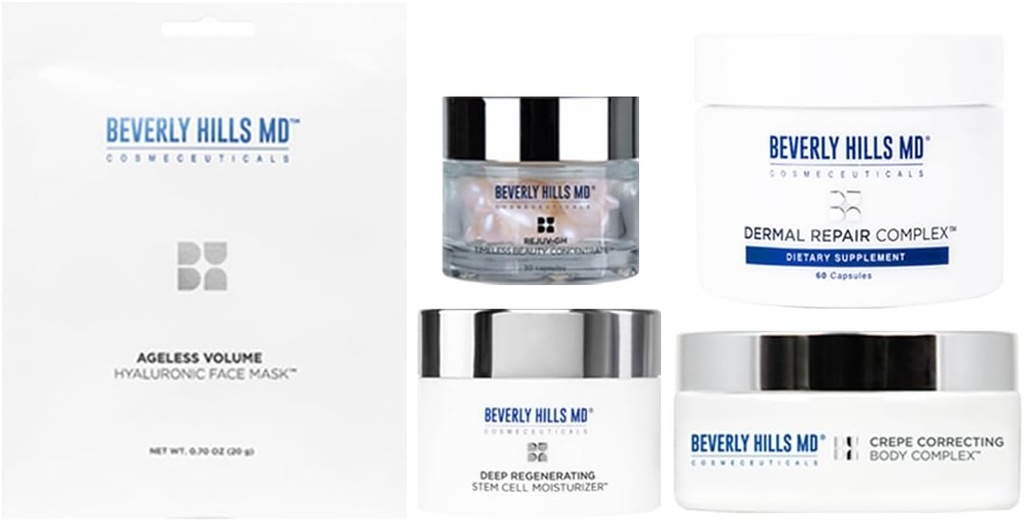 Beverly Hills MD Award Winners Bundle - Helps w/Hydration, Ilmestyminen ikääntyvä iho, ryppyjä, Fine Lines & Tukeva Collagen