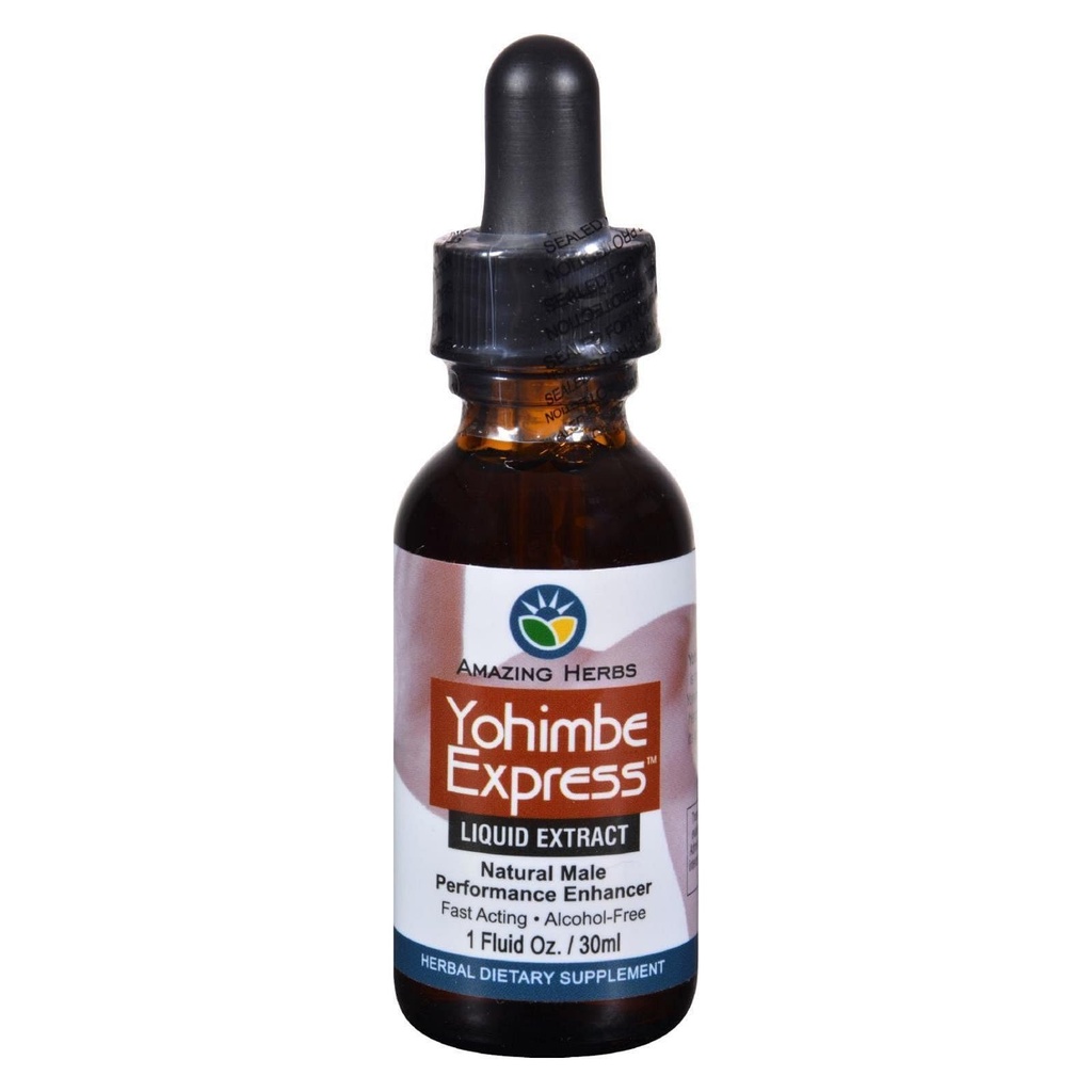 Hämmästyttävä Yrtit Jogimbe Express - Performance Enhancer, 100% Pure Yohimbe Bark Alkoholiton Liquid Extract, Herbal Dietary Supplement - 1 Fl Oz (Pack of 1)