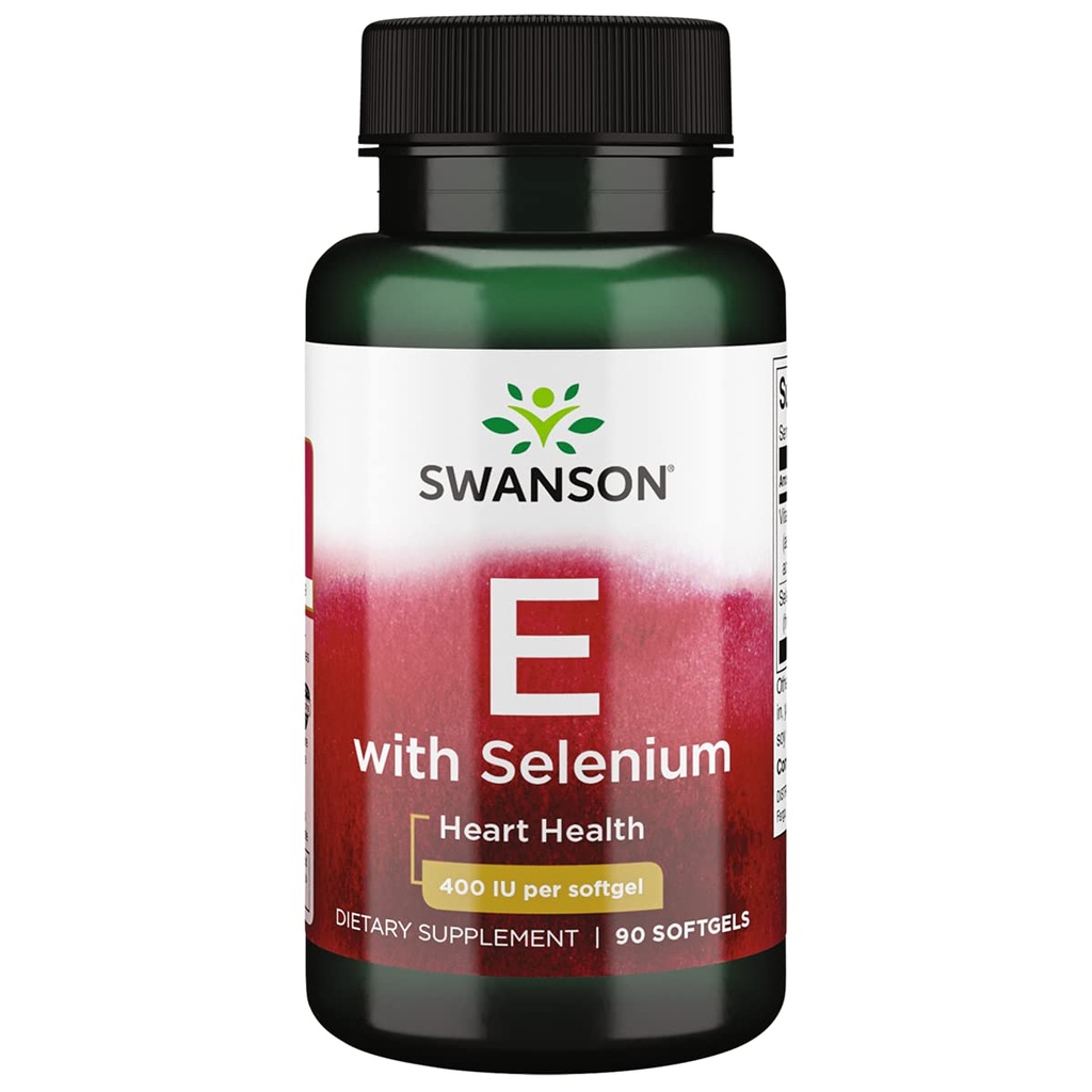Swanson-vitamiini E & Selenium 90 Sgels
