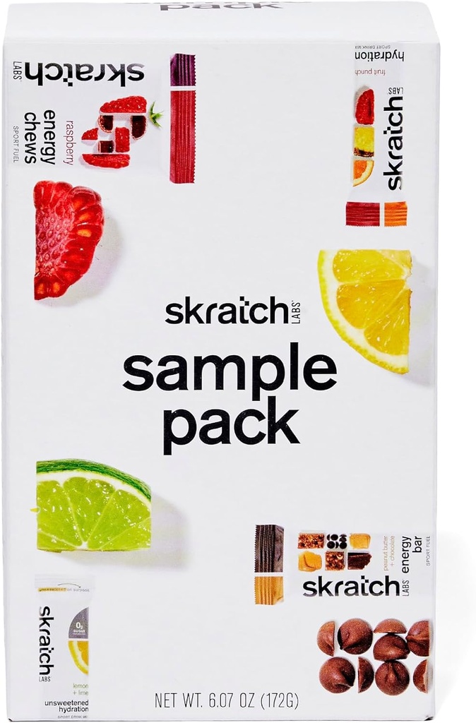 Skratch Labs Näytepakkaus - Hydraation Drink Mix, makeuttamaton Urheilu Drink Mix, Energy Chews, Energy Bar - Urheilu ravitsemus Trial Variety Pack - varten Running, Pyöräily, patikointi ja kestävyys