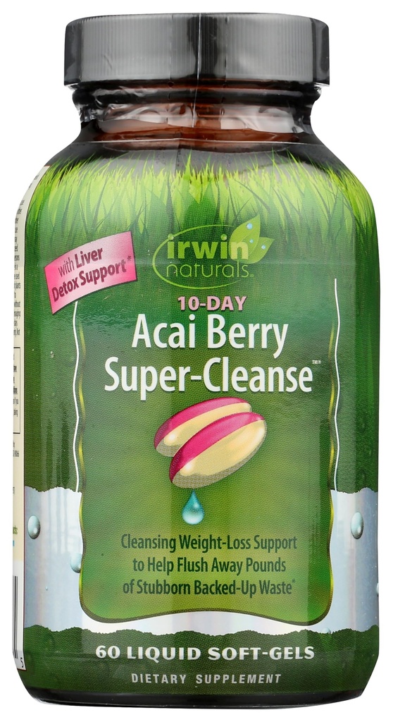 Irwin Naturals 10-päivä Acai Berry Super Cleanse 60 Softgel