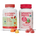 SmartyPants Kids Monivitamiinikuitu täydentää Gummies ja Probiootti Immuniteetti Bundle: Omega 3 Fish Oil (EPA/DHA), D3-vitamiini, C-vitamiini, B12, B6, Ruoansulatus-ja immuunituki täydentää (30 päivän tarjonta)