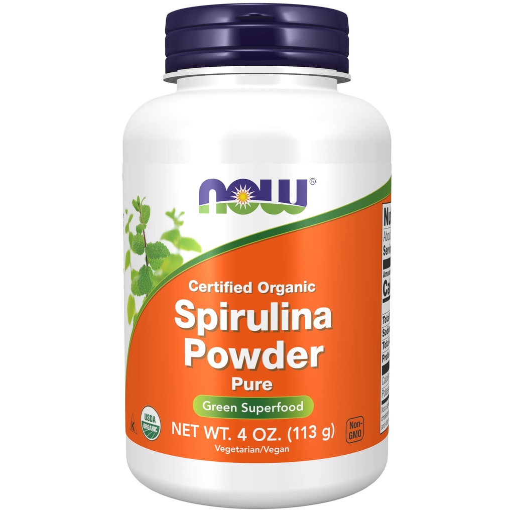 NYT ravintolisät, Certified Organic, Spirulina Powder, Rich beta-karoteeni (Vitamin A) ja B-12 luonnossa esiintyvät GLA & klorofylli, 4-Ounce
