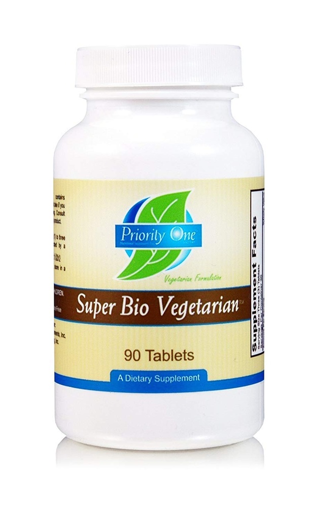 Priority One Vitamiinit Super Bio Kasvissyöjä 90 tablettia - Immuunijärjestelmä tuki*- Kliininen vahvuus - Edut Shiitake & Maitake sieniä.