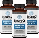 NeuroQ Memory & Focus - Boosts Cognitive Performance & Brain Function - Neurosuojaus Formula Dale Bredesen - Gotu Kola Ginkgo Fosfatidylserine & Propolis - 60 kapselia (paketti 3)