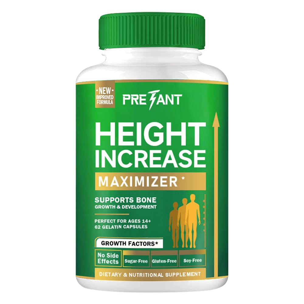 PRETANT-tillväxtkapslar för att växa längre - Höjdökning Maximizer med kalcium för benstyrka -Natural Get Taller Supplement - Dietary Edible Healthcare Fitness