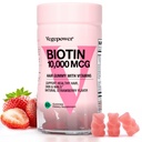 Biotin Gummies för hårväxt 10000mcg - Vegan Biotin Vitamins stöder hälsosamt hår, hud och naglar, hår Vitamin Gummy för kvinnor och män - Non-GMO, Chewable Supplement