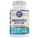 Probiotiska 60 miljarder CFU / g | Immune, Digestive & Gut Health Support | Stöder förstoppning, Gas & Bloating | All Natural, Dairy Free, Soy Free | 60 kapslar | Made in the USA.