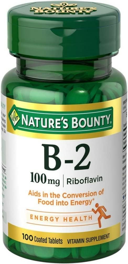 Luonnon Bounty-vitamiini B-2 100 mg, 100 tablettia (pakkaus 12)