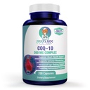 CoQ10 - Co-Enzyme Q10-200 mg - Utmärkt värde - 200 Caps - Quick Absorption - Veg. Caps - Non-GMO - Ubiquinone - Hjärt & Cellular Energy & Brain Supplement av Foxxy Doc