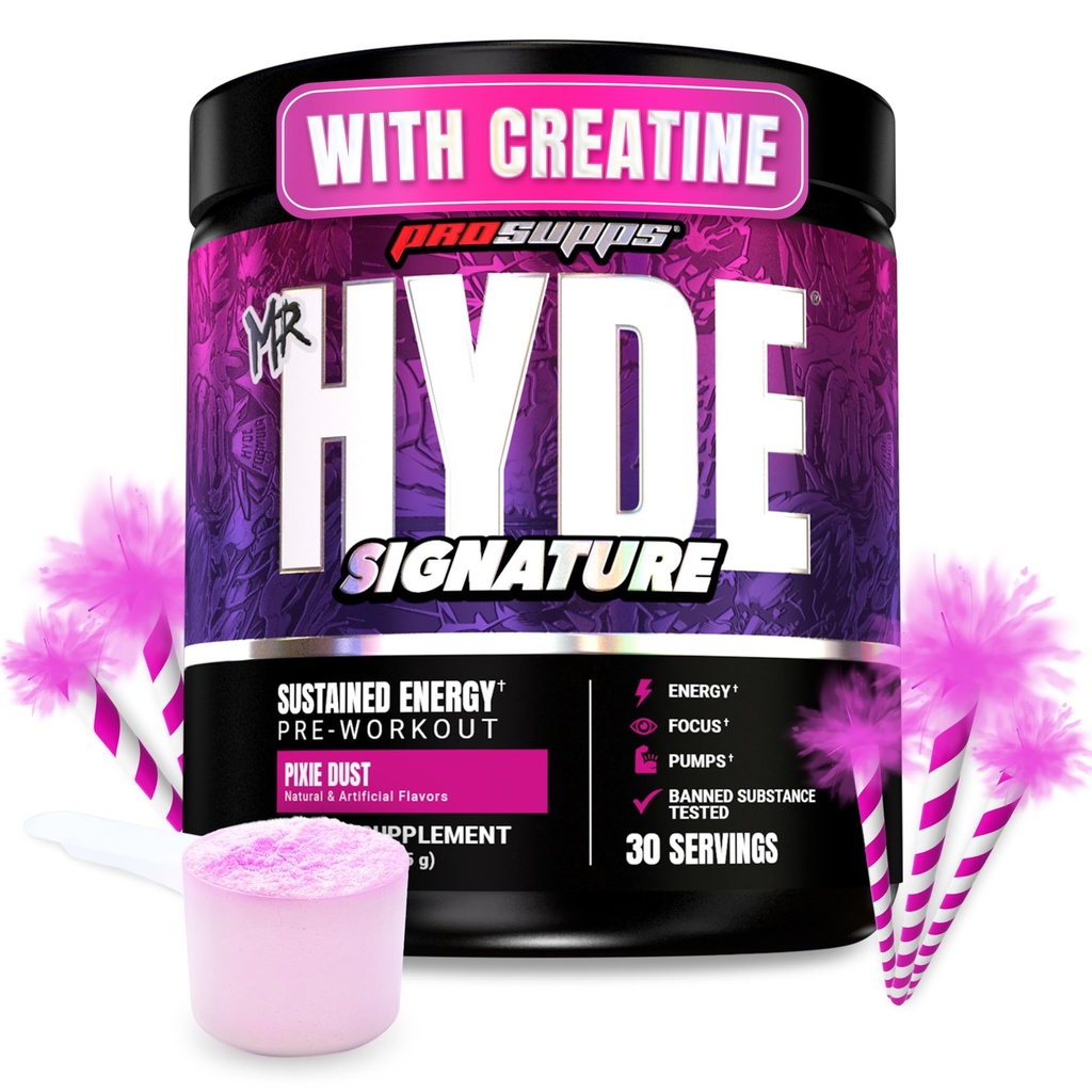 PROSUPPS Herr Hyde Signature Pre Workout Powder med Creatine, Beta Alanine & Caffeine - Prestanda, Energi & Endurance - Clean Fitness & Gym Supplements for Men & Women (Pixie Dust, 30 Servings)