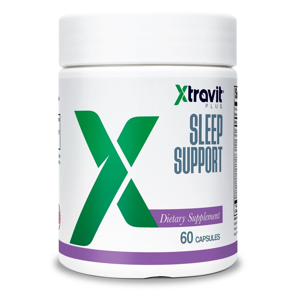 Sleep Support Supplement - Luonnollinen kasviperäistä unilääkettä miehille ja naisille - Extra Strength PM täydentää - voi tukea rauhoittaa & syvä lepo - ei-GMO & Gluteenittomat, 60 kapselia