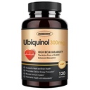 ZEBORA Ubiquinol CoQ10 300mg Softgels, 4-in-1 Tehokas antioksidantti sydämen ja verisuoniston terveydelle, välttämätön energiantuotannossa, Max Imeytyminen Active Form CoQ10, 120 Softgels