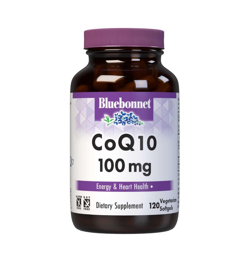 Bluebonnet Nutrition CoQ10 100 mg, Energy Production*, Heart Health*, Ei-GMO, Gluteeniton, soijaton, kasvissyöjä Friendly, 120 Kasvissyöjä Softgels, 120 tarjoilua