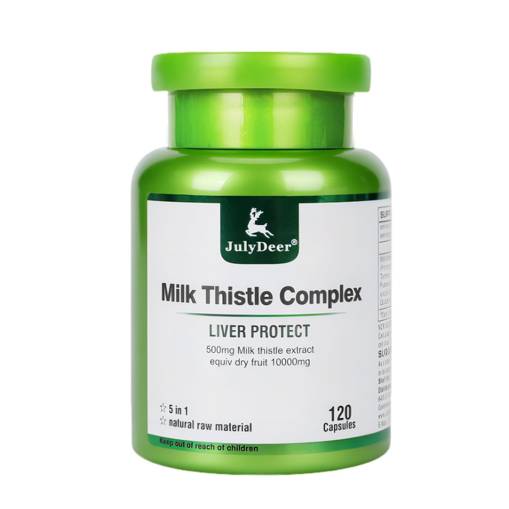 Milk Thistle 500 mg Silymarin Marianum Liver Support, antioksidantti tuki, detox, maksasuoja kapselit pysyä ylös myöhään, juominen ja krapula, tylsä iho
