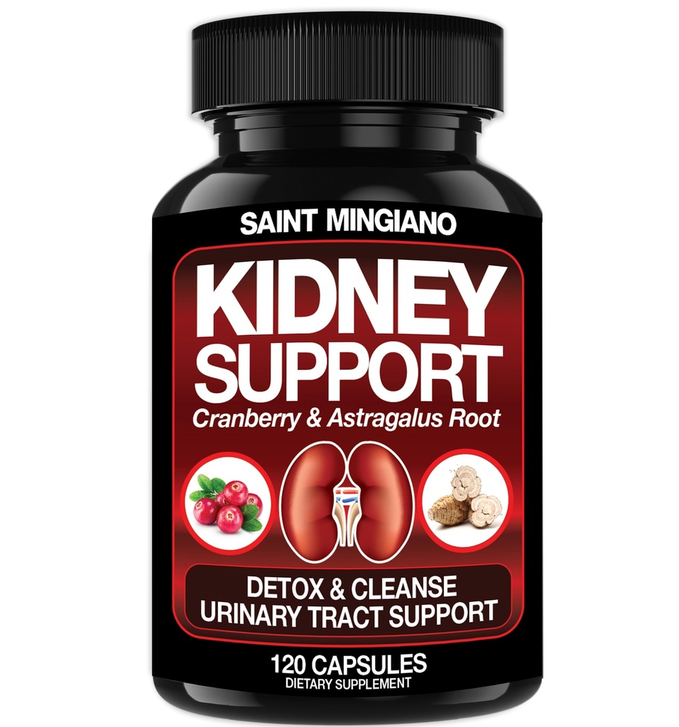 Munuaisten tuki Puhdistus Detox & Korjaus - 120 kapselia - Karpalo & Astragalus juuri pillereitä naisille ja miehille