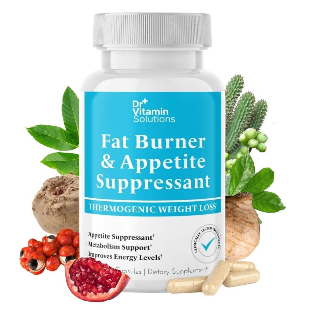 Fat Burner för kvinnor och män - Appetite Suppressant for Weight Loss - Pills w / Metabolism Booster Thermogenic Weight Loss Supplement - Chromium, Caffeine & Green Tea - 30 kapslar