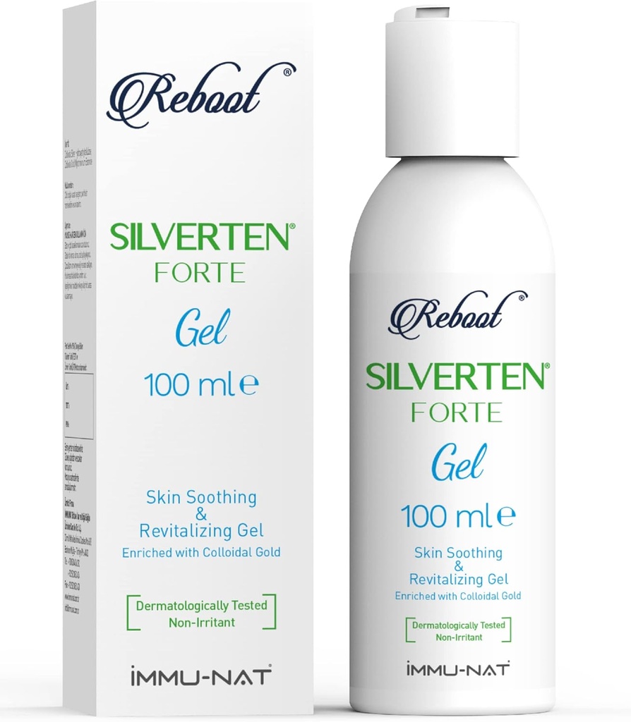 Reboot Silverten Forte - Antimikrobinen Silver Wound Care Gel - 3.4oz - Nopea ensiapu helpotus Burns, kutina & arvet - Jäähdytys, rauhoittava & elvyttäminen - turvallinen lapsille & lemmikkieläimet