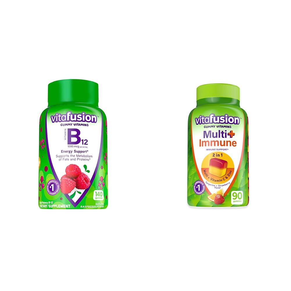 Vitafuusio B12-vitamiinia energiametaboliassa, monivitamiinia Plus immuuni tuki Gummies C-vitamiinia, sinkki - 140 + 90