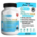 BestBreath Oral Probiootti MAX - 40 miljardia PMY - Tuki hampaat, Gums, korva, nenä, kurkku ja ruoansulatus - 60 kapselia (1)