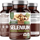 N1N Premium Pure Selenium [200MCG, Max Absorption] Essential Trace Mineral för att stödja immunitet och prostatafunktion, 180 Veg Caps