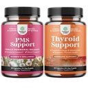 Bundle of PMS Tuki DIM Chasteberr, Black Cohosh Ashwagandha ajaksi Cramps Menopause Mood Swing ja Kilpirauhasen tuki L Tyrosine Bladderwrack Selenium & Ashwagandha varten Hormoni Balance