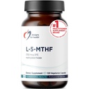 Designs for Health L 5-MTHF - Quatrefolic L Methylfolate Supplement 1mg (1700mcg DFE) - Methylated Folate Supplement for Women & Methylation - Tukee Methylation - non-GMO, Gluteeniton (120 kapselia)