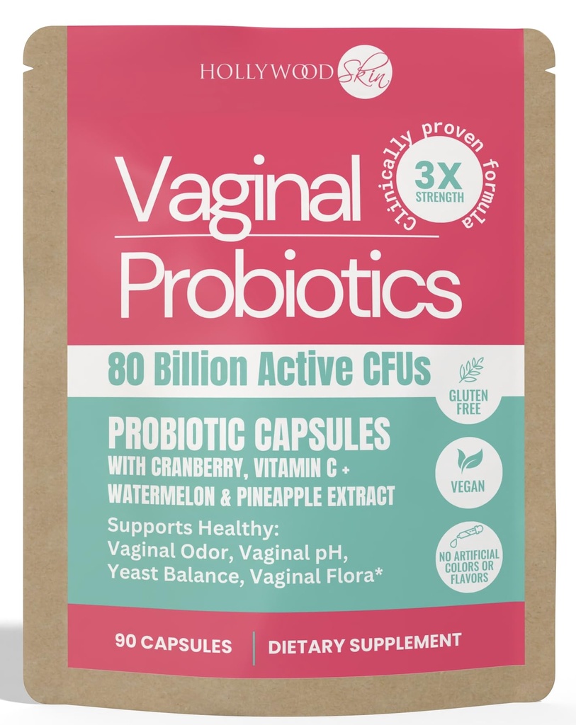 Vaginaalinen probiootti naisille 80 miljardia PMY: ää 3X vahvempi Formula Lactobacillus rhamnosus GR-1, L. reuteri RC-14, prebiootit, C-vitamiini & D3 .